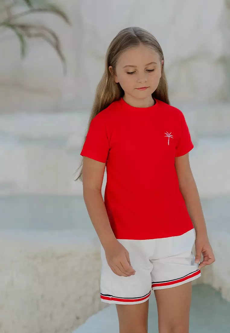 Bleu Marine Unisex Top & Pants Two Pieces Swimwear, Baju Renang Anak - Ruby