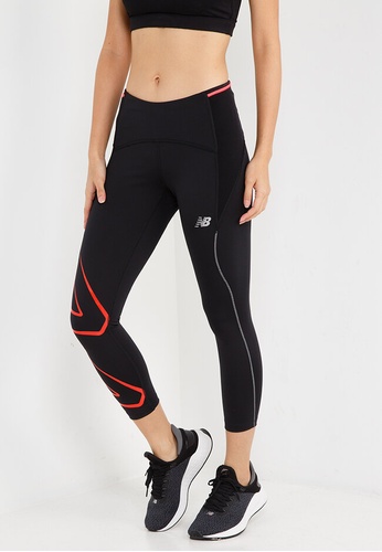 New Balance red Graphic Impact Run Crop Leggings 141F8AA3C71E6DGS_1