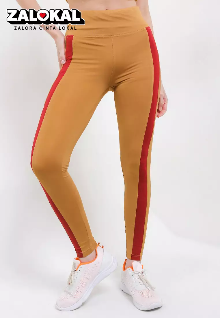 Celana Panjang Legging Olahraga Ladies Sport Long Pants Active Sport Olahraga Senam Yoga Pilates Gym Ketat Spandex