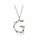 Glamorousky silver 925 Sterling Silver Fashion Simple Color English Alphabet G Pendant with Cubic Zirconia and Necklace AAA08AC0EB4CFDGS_1