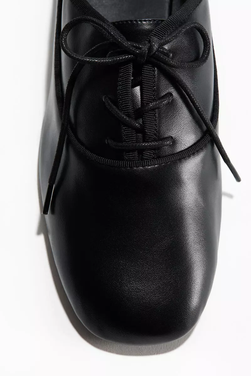 Lace-up ballet flats
