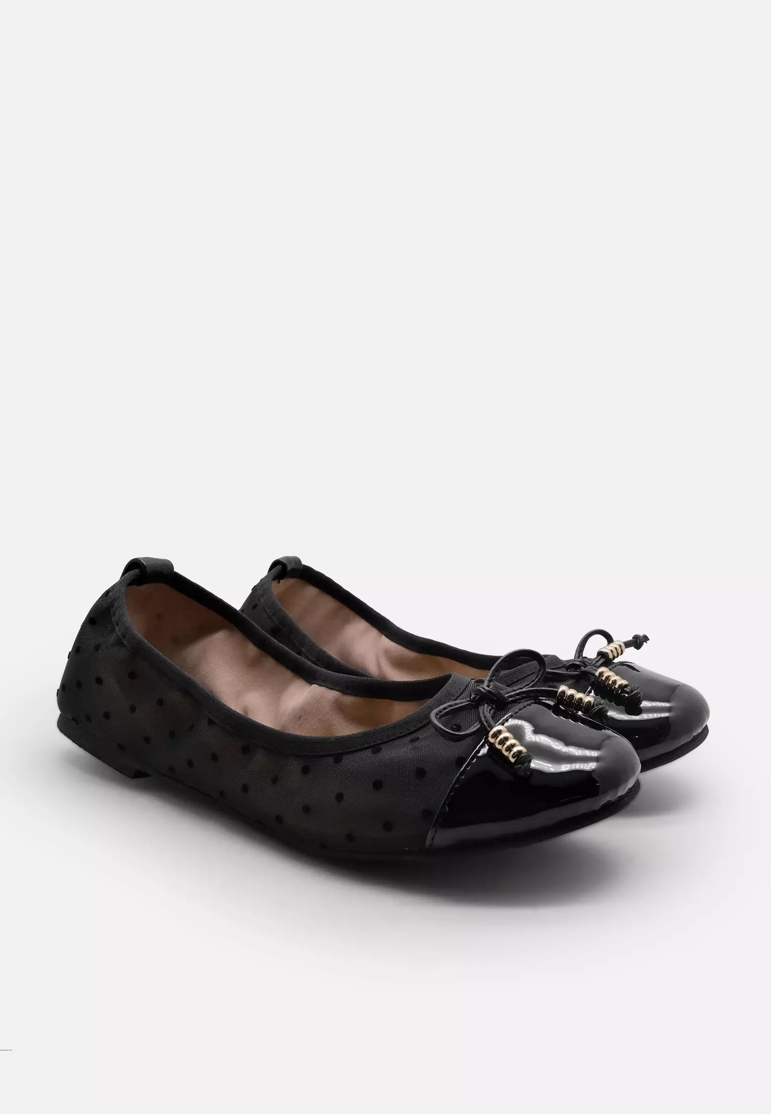 Polka Foldable Ballerina Flat Shoes