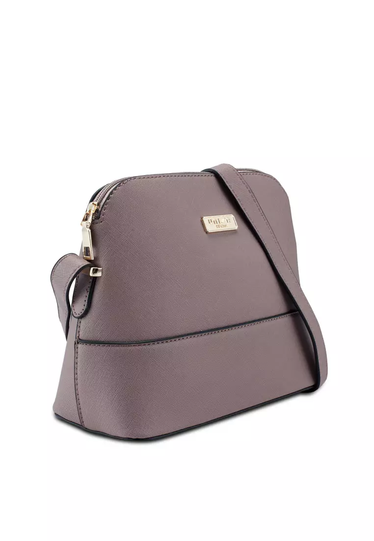 Saffiano Texture Shell Shape Mini Sling Bag