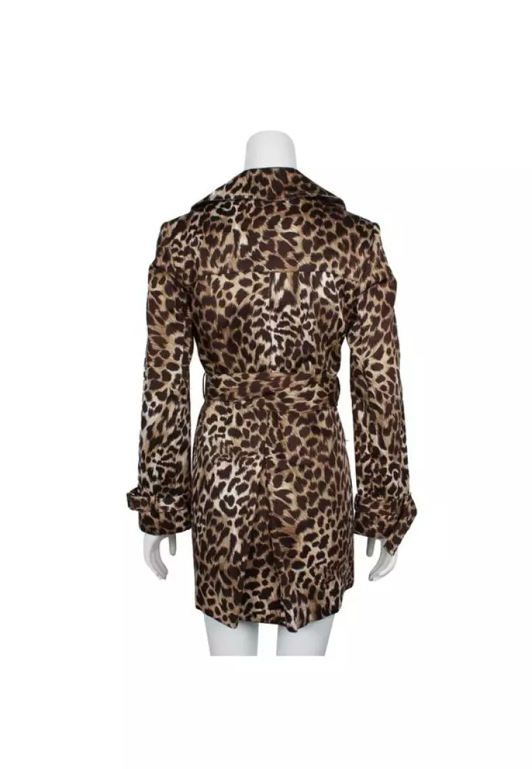 Michael kors leopard trench coat