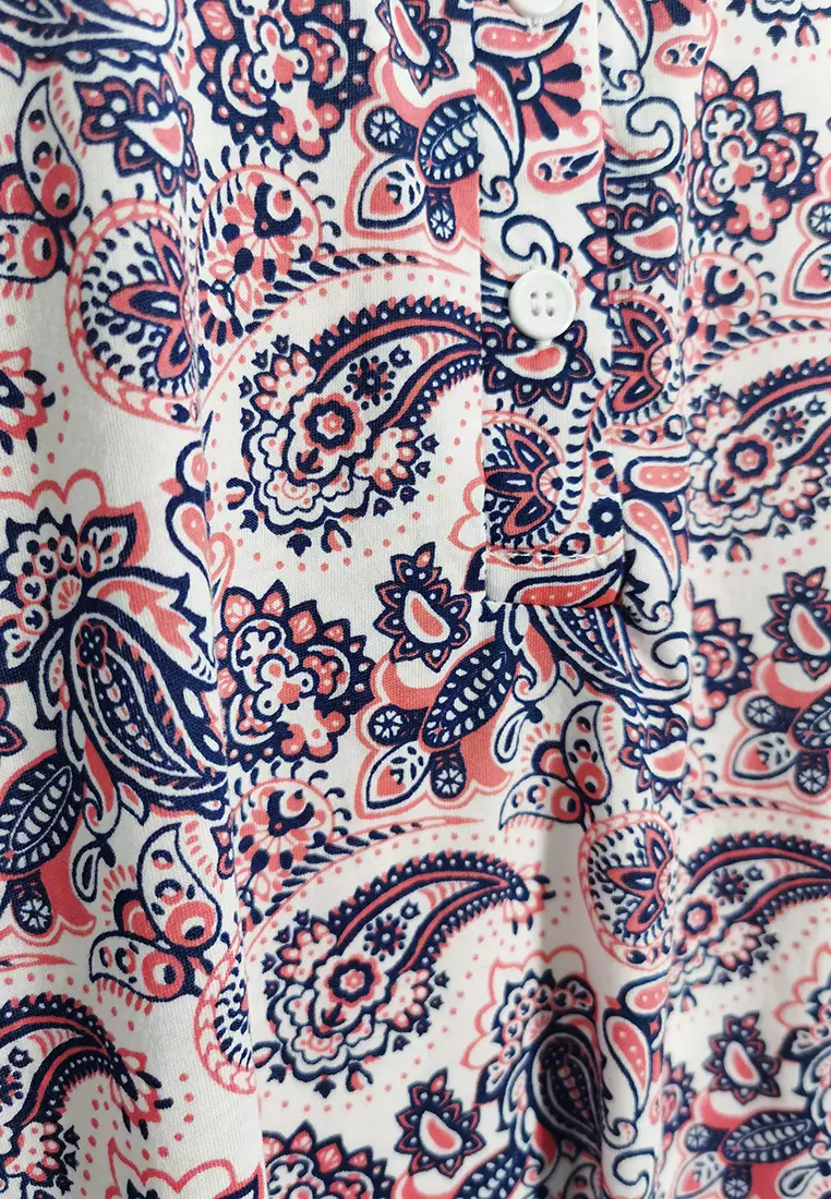 Buy Eastern Classic Jenni Cotton Nightgown Navy Red Parsley