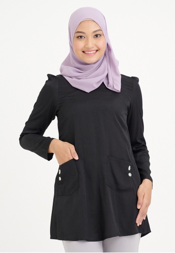 Gene Martino black and red and blue Gene Martino - Effie Daisy Blouse B8CEAAAA72D295GS_1