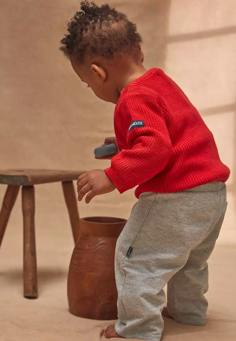 Red Animal Embroidered Sweater