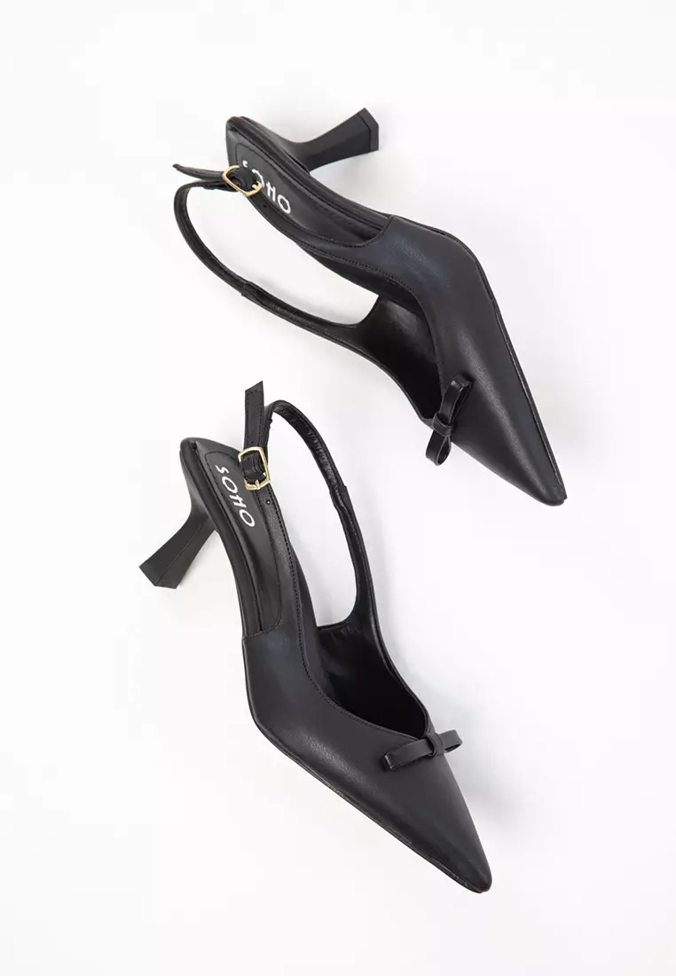 Black Women's Classic Heeled Shoes 20597