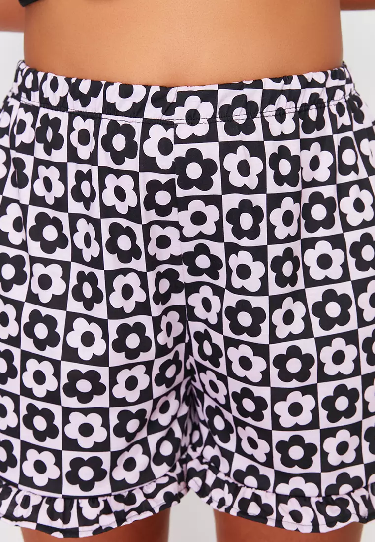 Plus Size Patterned Pajama Set