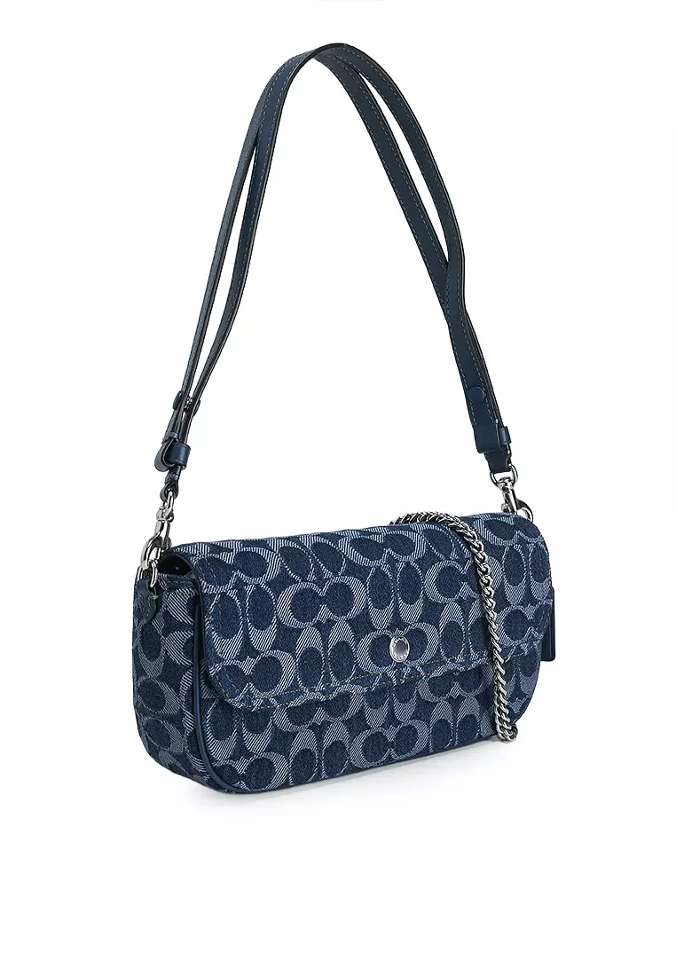 Brook Flap Chain Bag In Signature Denim (ct)