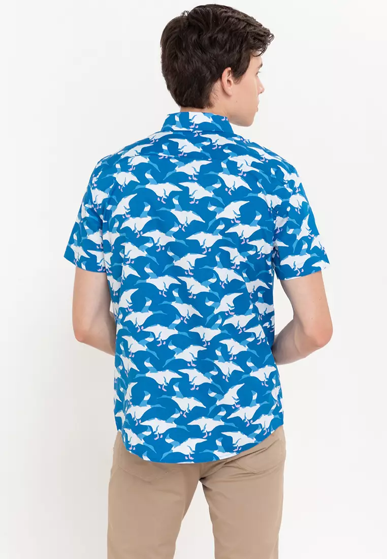 ShortSleeve Poplin AOP Birds