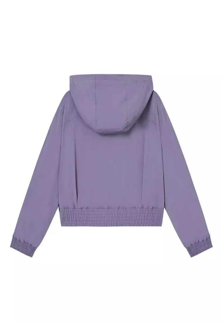 WOMEN'S LOGO LOOSE FIT SIDE STRIPED HOODED JACKET