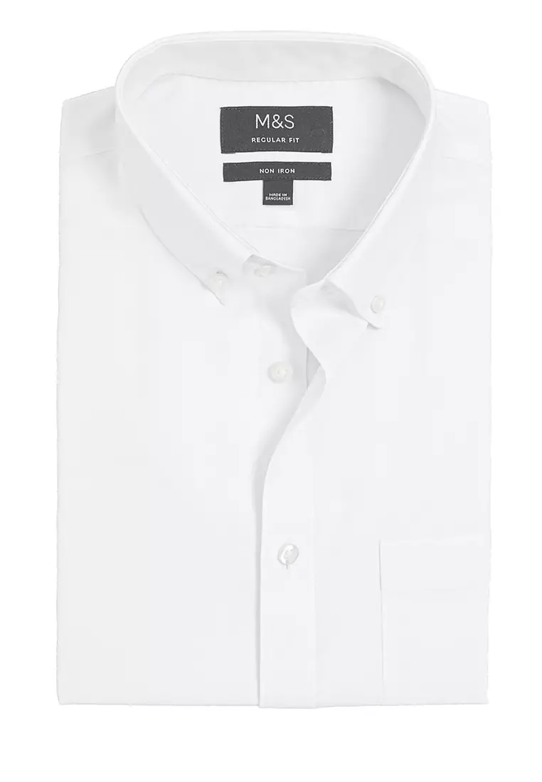 Regular Fit Non Iron Pure Cotton Oxford Shirt