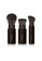 SIXPLUS black and brown SIXPLUS 3pcs Rotary Travel Portable Makeup Brush Set Gift Box 4FEEFBEB2C1306GS_3
