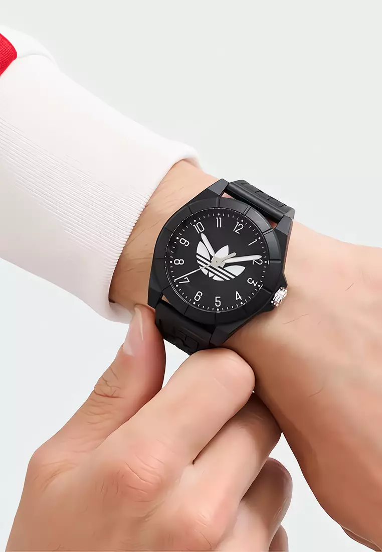 Adidas Gents Project Four - Jam Tangan Analog Pria - Black Rubber Strap - AOST24568