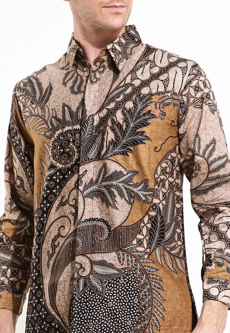 Arkana Kemeja Batik Exclusive Premium Pria Casual Modern Lengan Panjang