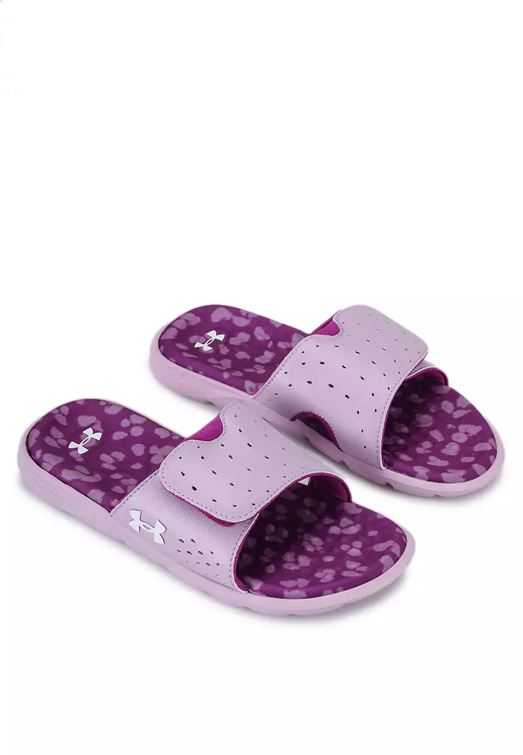 Girls under armour 2025 flip flops