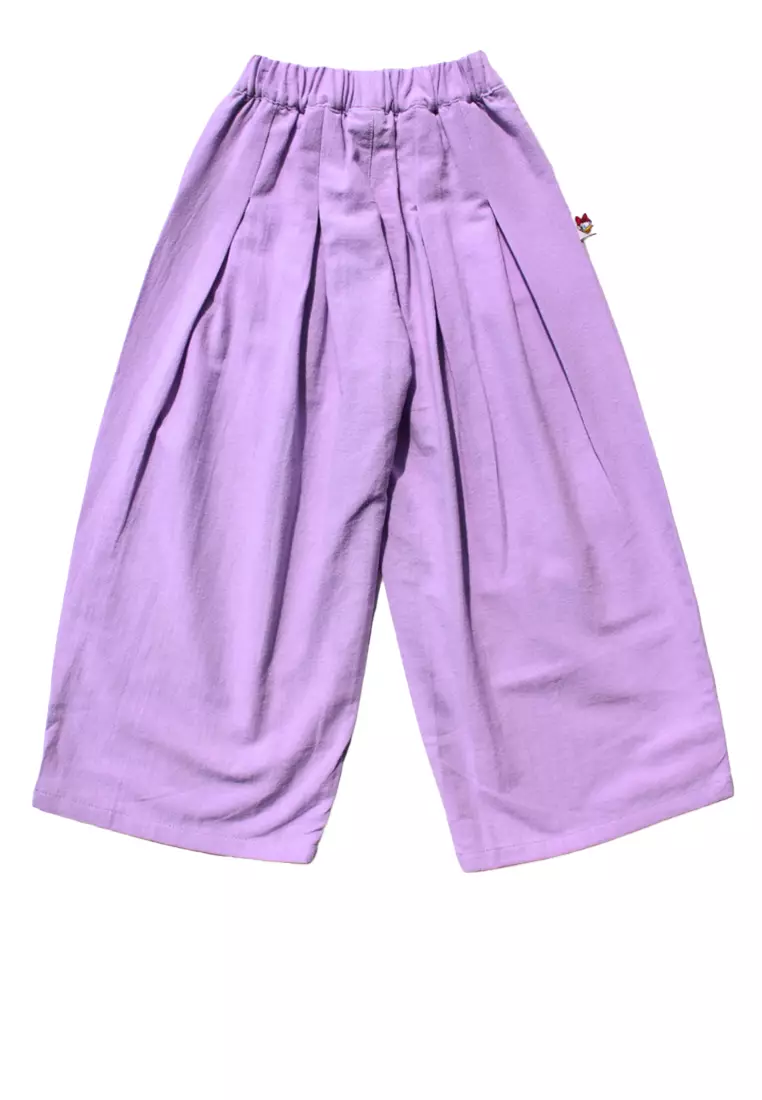 Celana Kulot Anak Perempuan Ungu/ Girls Pants Maxi Denim Culottes Purple/ Daisy Duck Positivity