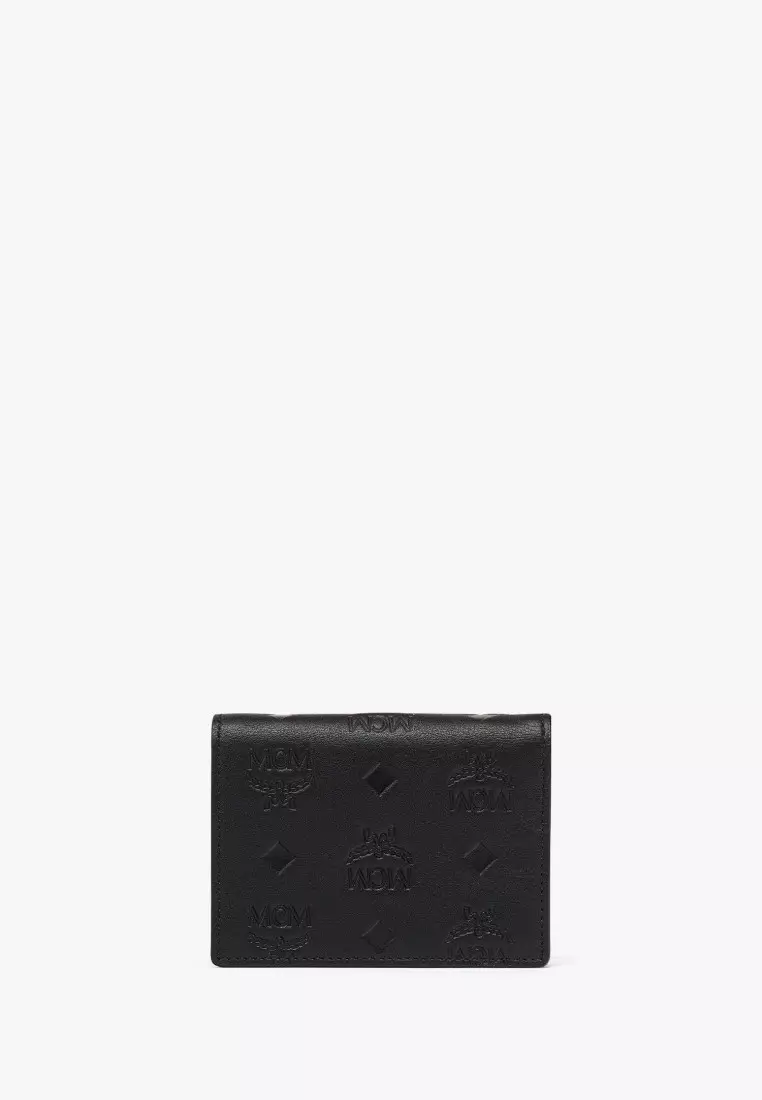 Aren Snap Wallet in Embossed Monogram Leather