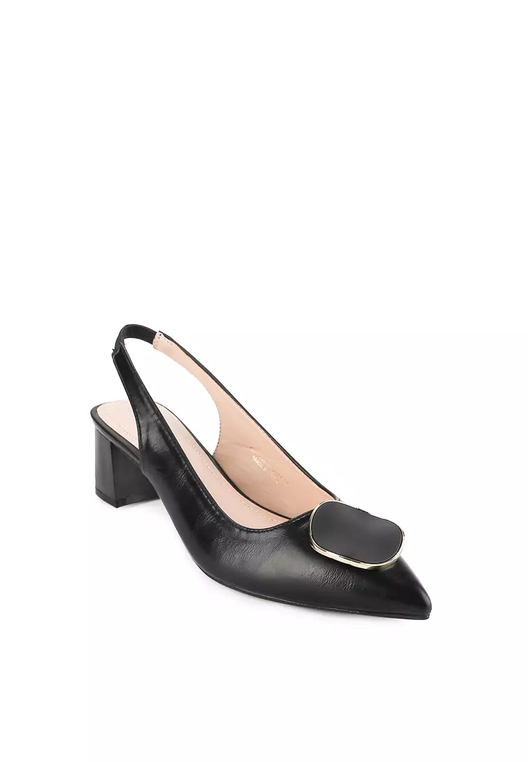 ESMERALDA J2314-1 SLINGBACK HEELS BLACK