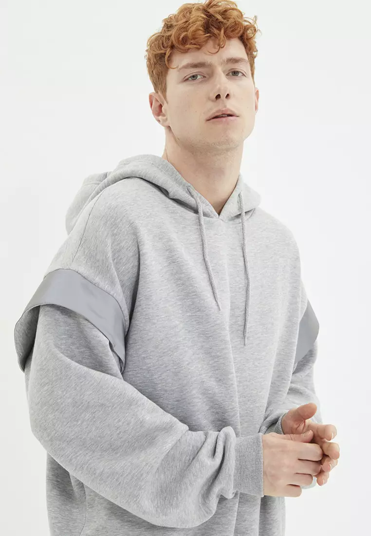 Reflective Detail Oversized Hoodie