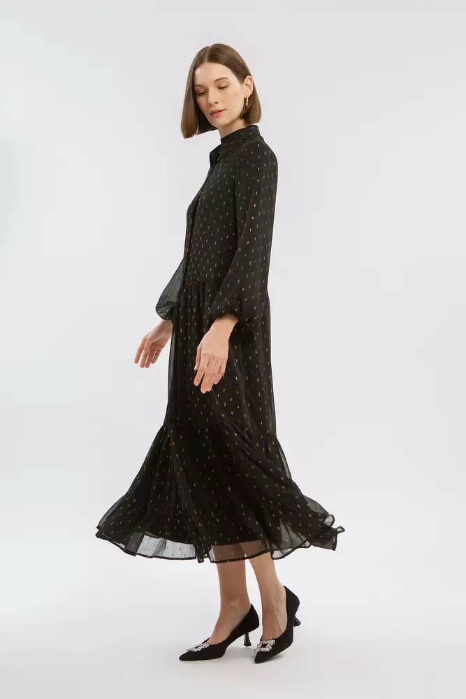 Minimal Tina Dress Black Warna BLACK