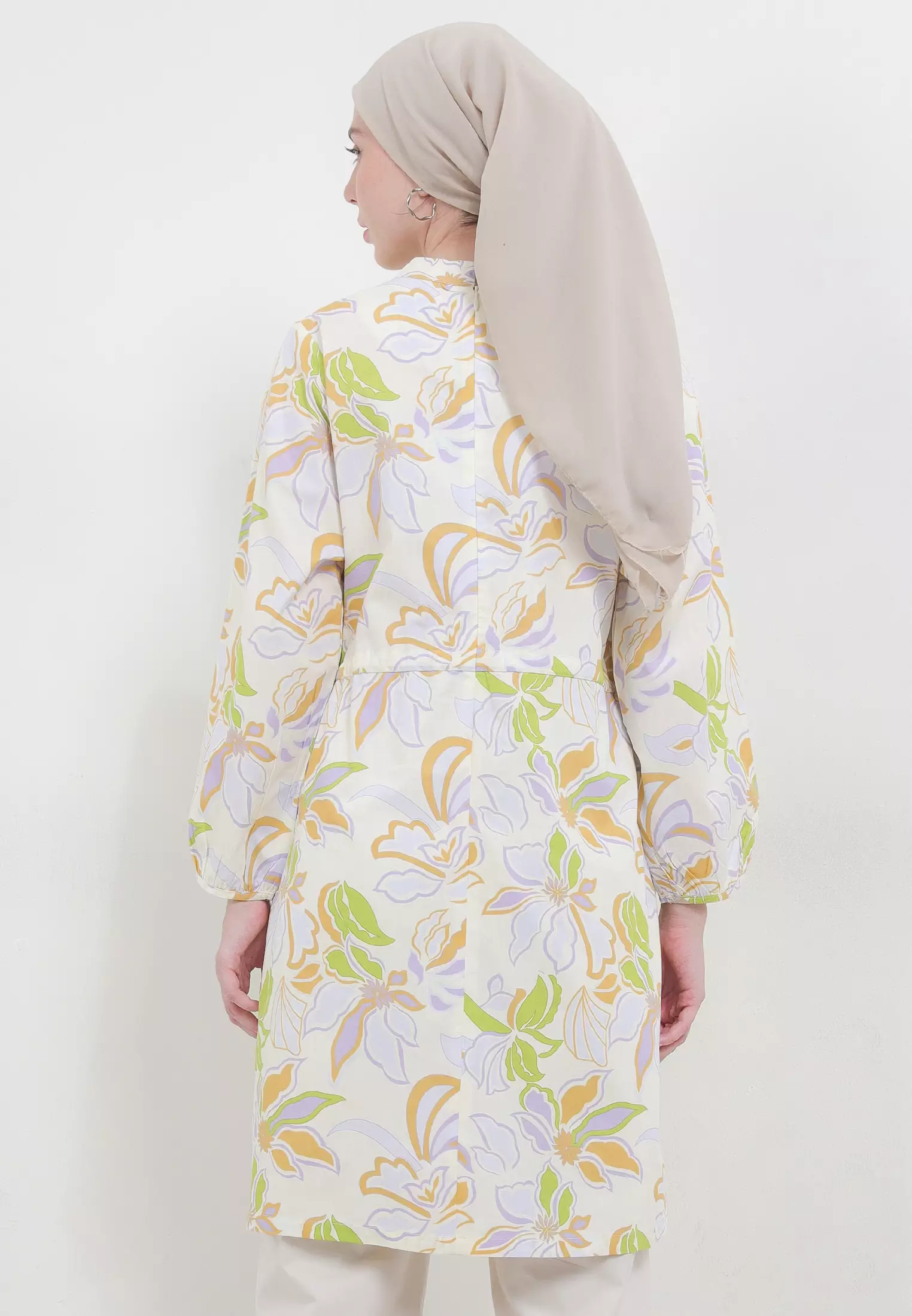 MFMW Izeya Tunik Green Motif Bunga