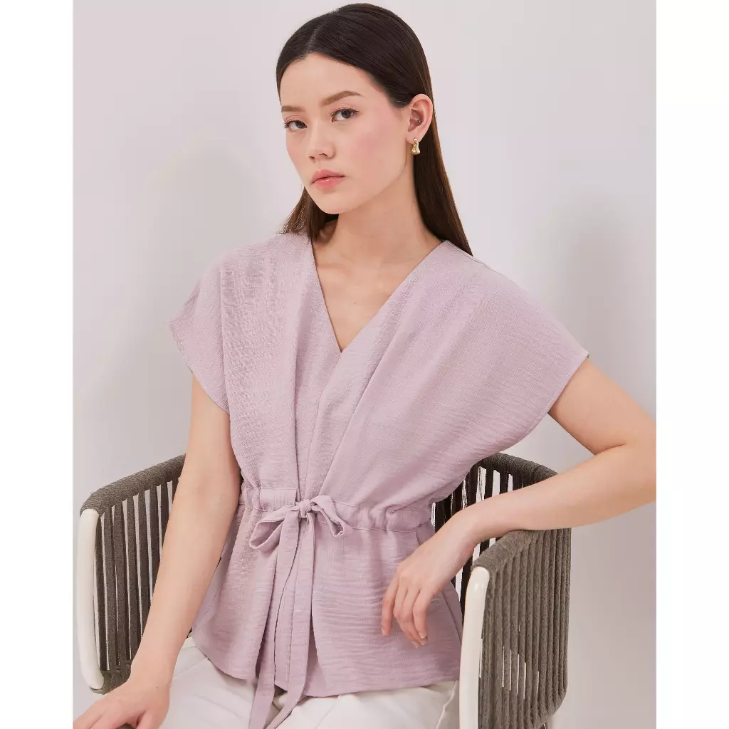 Urban Exchange Silly Pink Blouse / Atasan Blouse Lengan Pendek Warna Pink