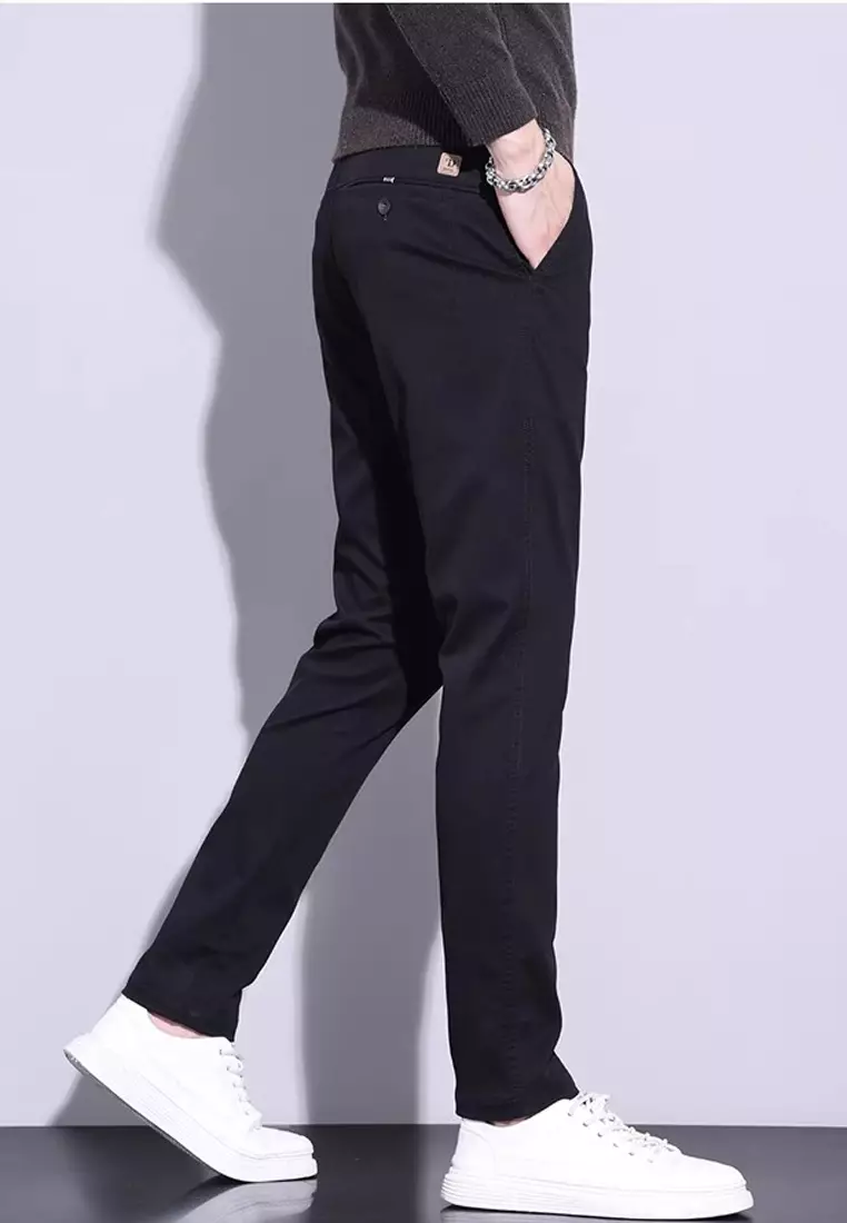 型男直腳斜布褲