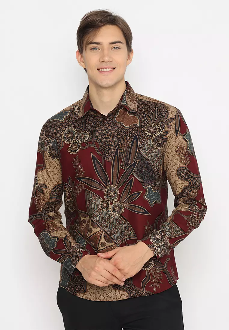 Kemeja Batik Slimfit Sutawijaya - Maroon