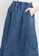 LOLINI blue Flora Long Skirt Denim Blue CFD7DAA5D1AF9EGS_3