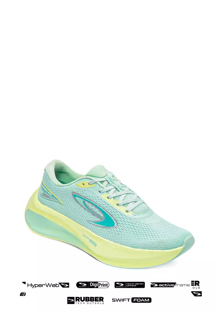 910 Nineten Hiroshi 2.0 Sepatu Lari - Hijau/Kuning