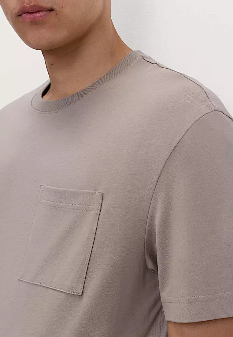 Pure Cotton Midweight Pocket T-shirt