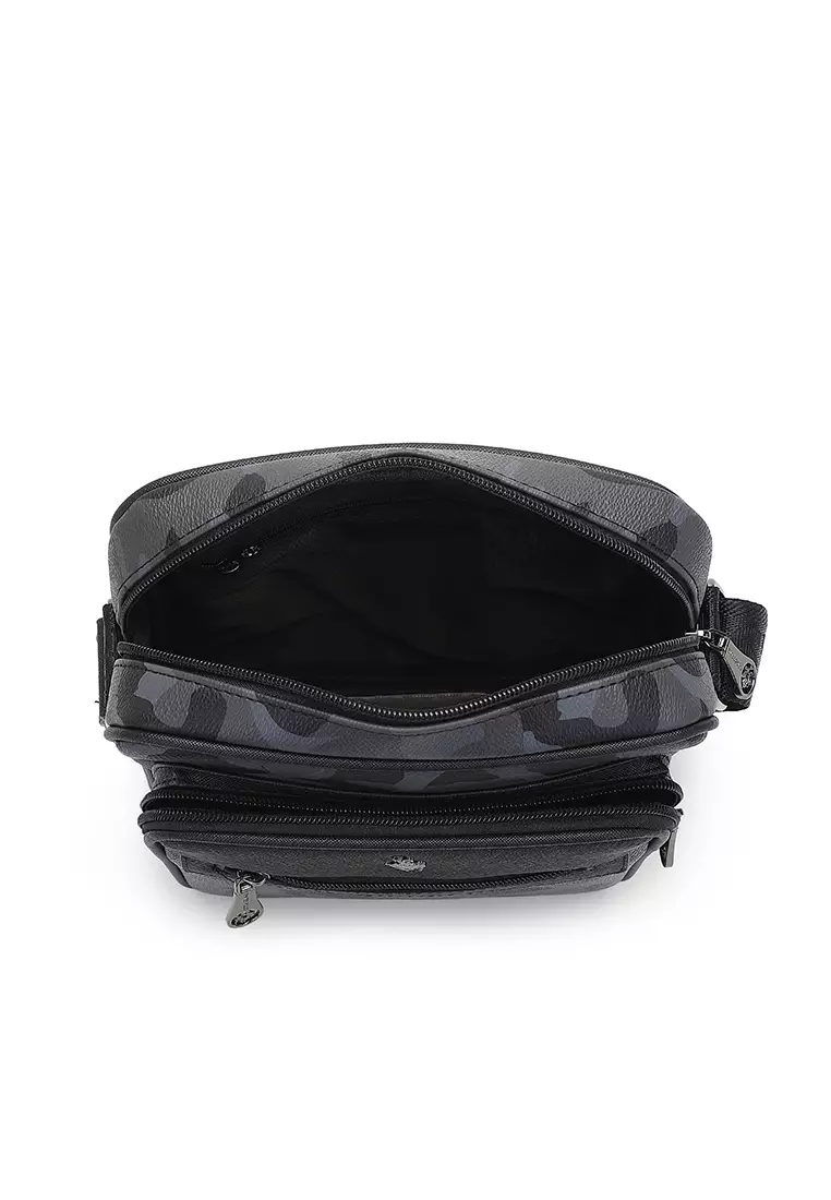 Men's Camouflage Sling Bag / Crossbody Bag (Tas Selempang Pria) - Hitam