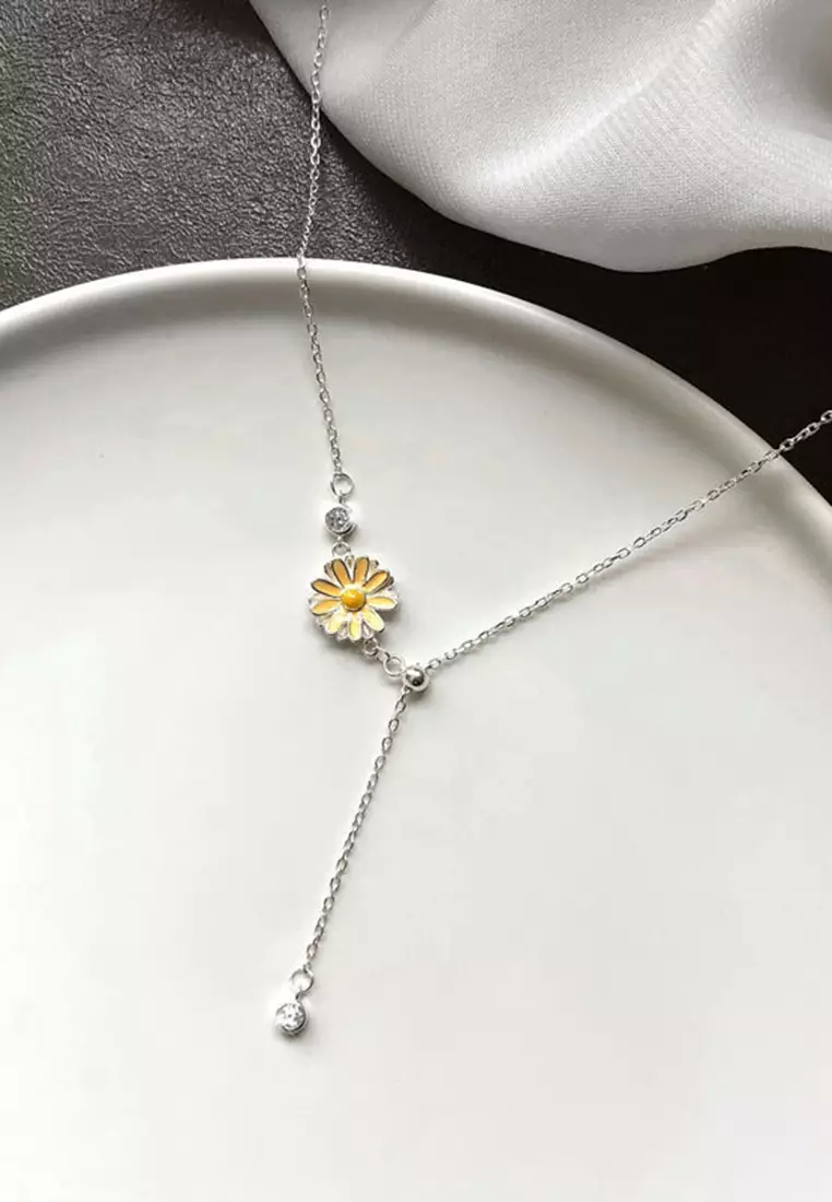 Buy ZITIQUE Women s Summer Little Daisy Necklace Silver 2024