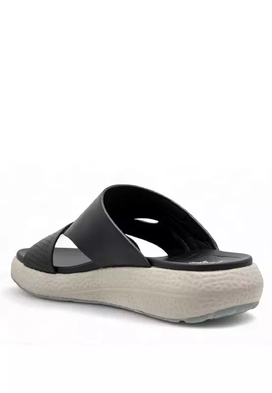 Men Slip On Faux Leather Classic Casual Sandals - 250140047