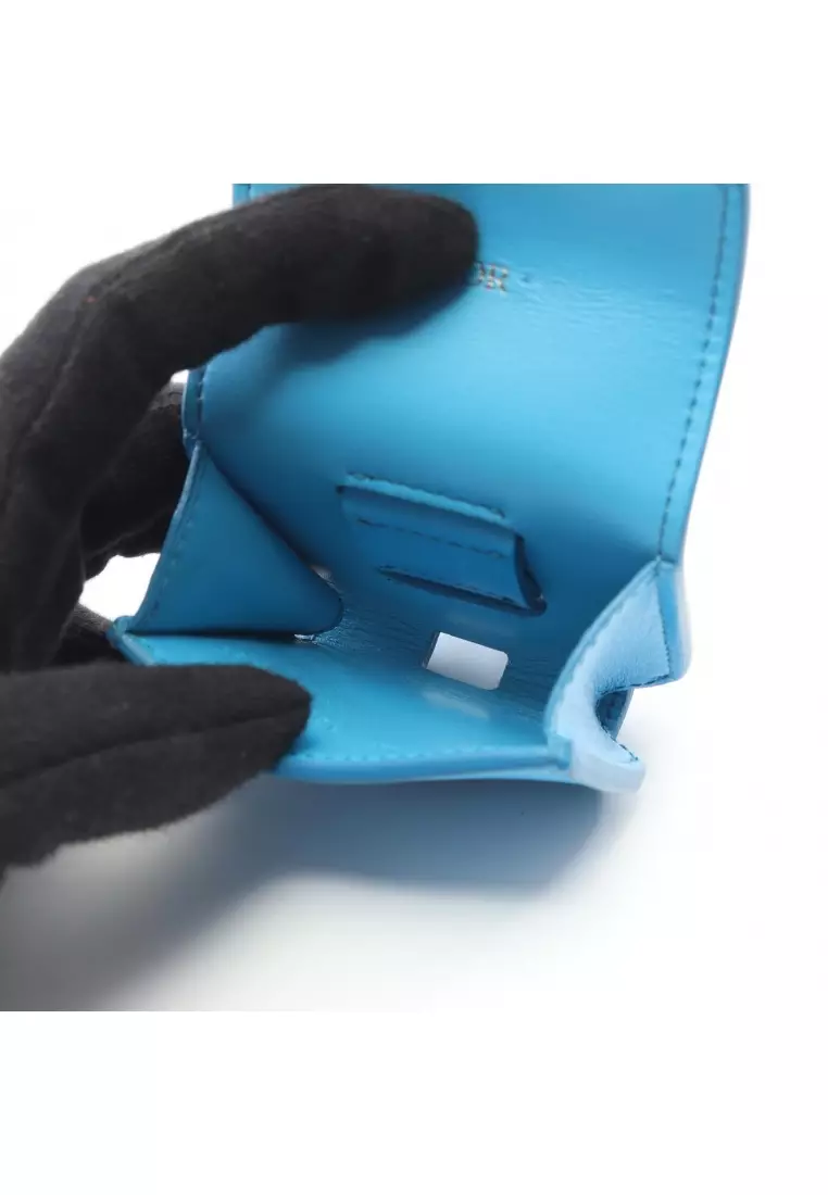 Pre-Loved Christian Dior saddle AirPods Pro case earphone case leather blue