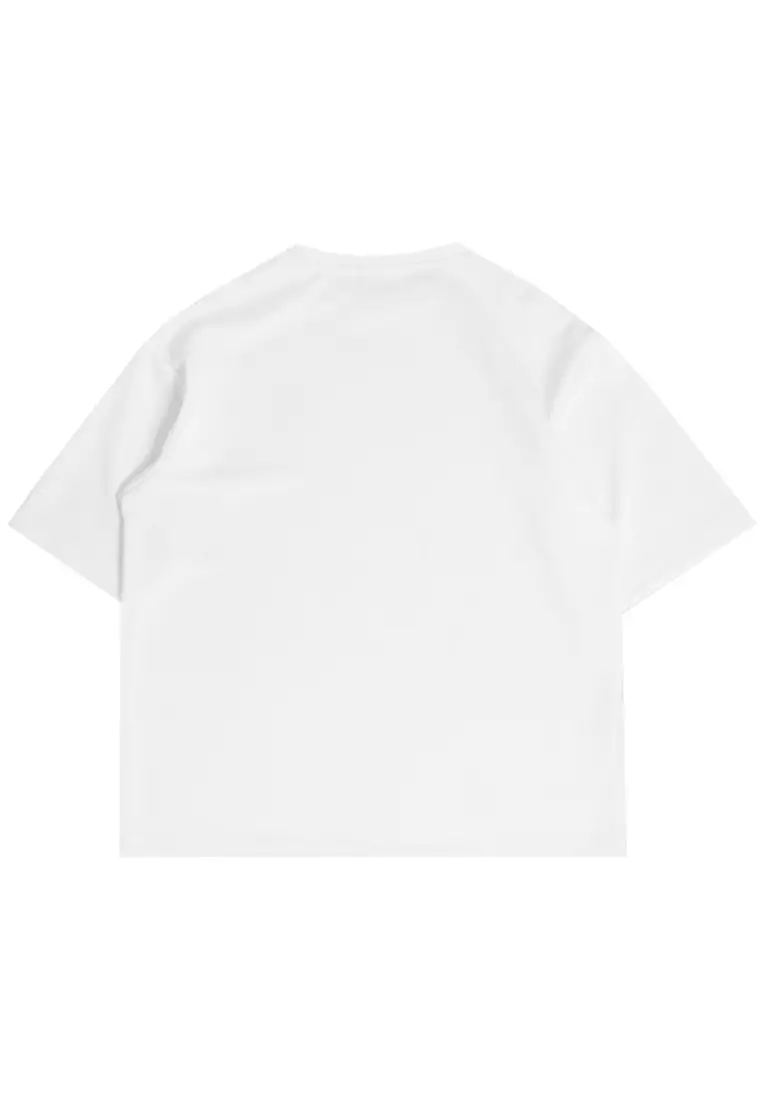 MTW25 Kaos Oversize Bahan Tebal Scubalux "landscape" putih