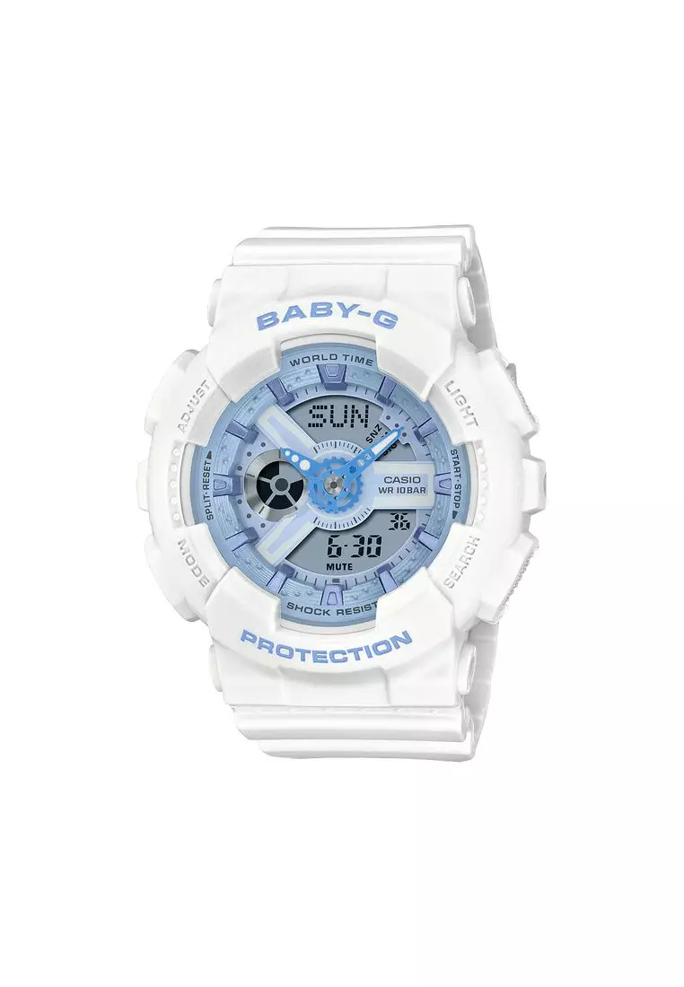 G shock white outlet blue