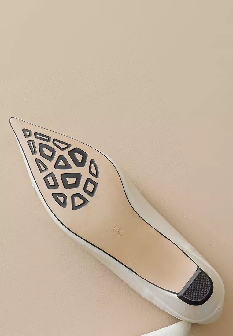 尖頭褶皺超纖皮平底鞋 WW638-5