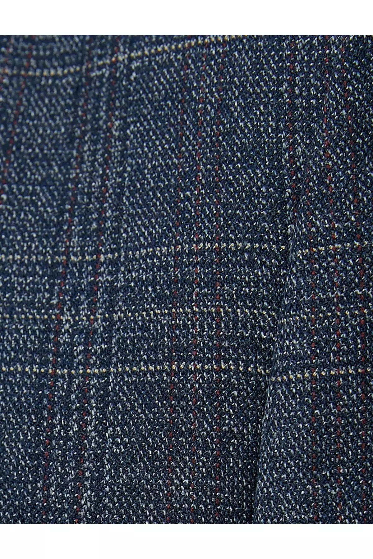 Blazer Jacket Plaid Slim Fit Buttoned Double Pocket Detail Mono Collar