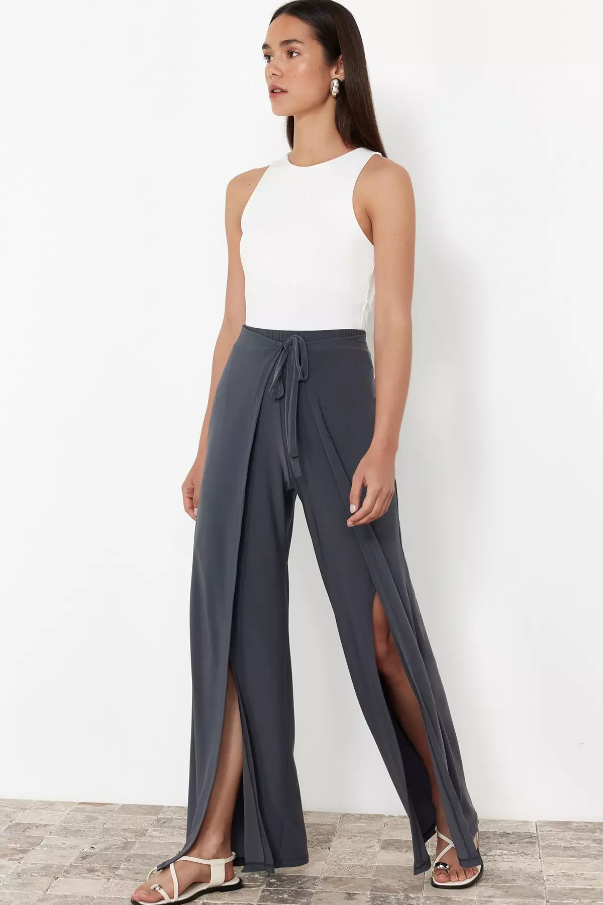 Slits Wide Legs Trousers
