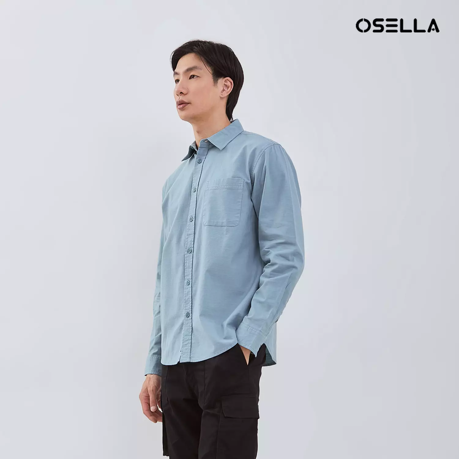 [NEW] Osella Essential Basic Long Sleeve Shirt 20374012 | Kemeja Lengan Panjang Pria