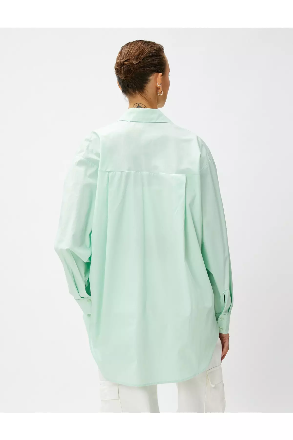 Oversized Poplin Pocketed Shirt