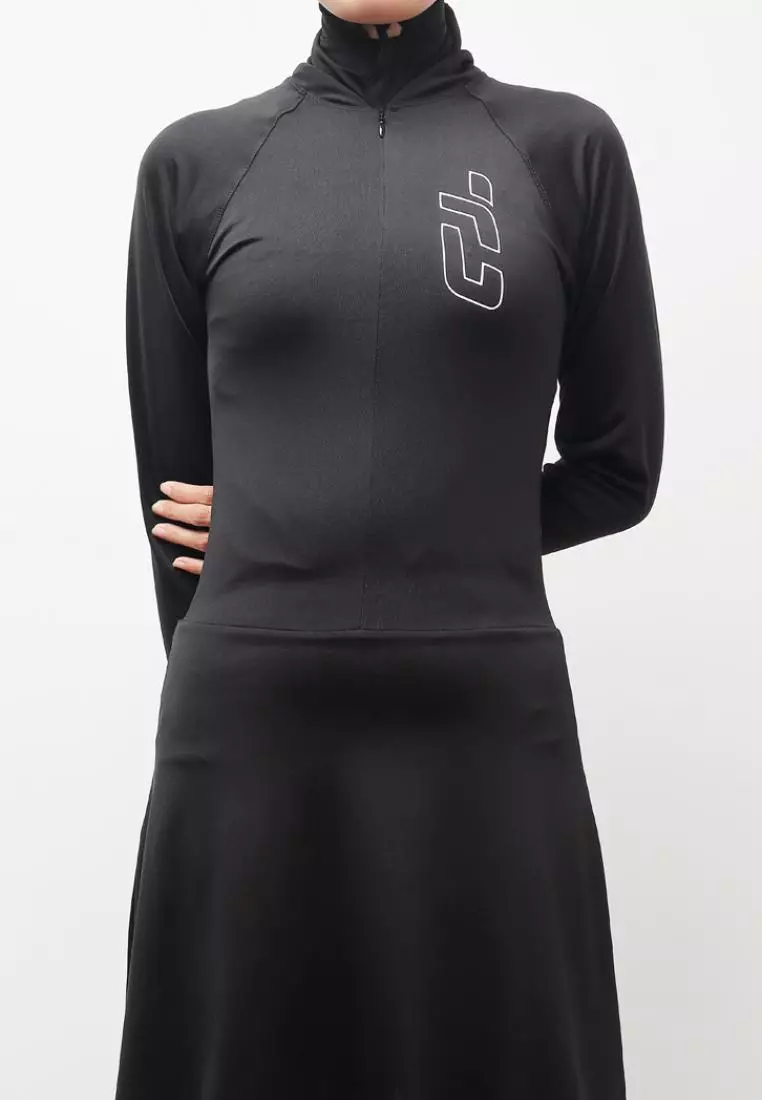 Td Active LSA22 Set Baju Renang Set Hijab Muslim Hijab Atasan Legging Hitam