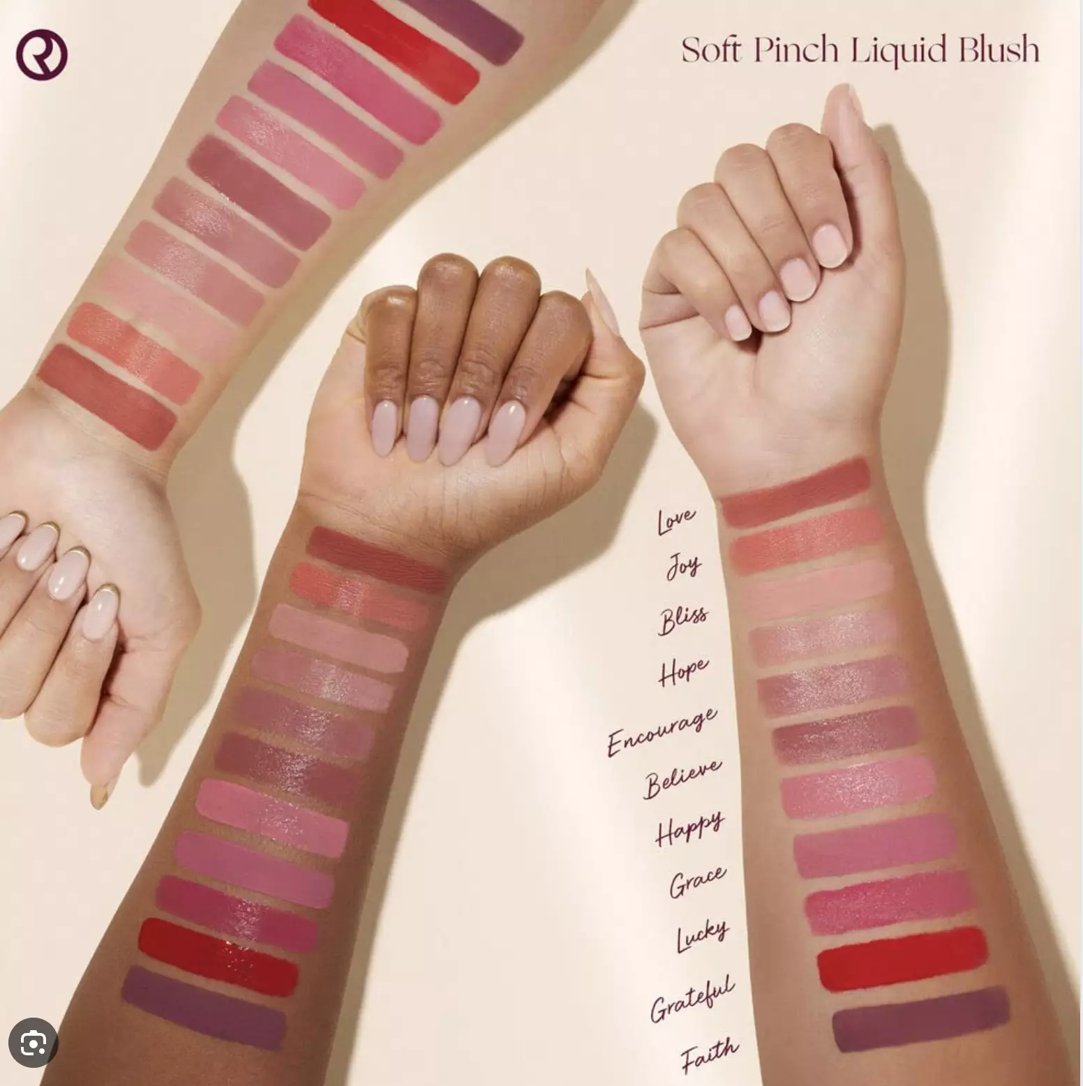 Rare Beauty Soft Pinch Liquid Blush - Happy (Dewy) *Full Size 7.5ml