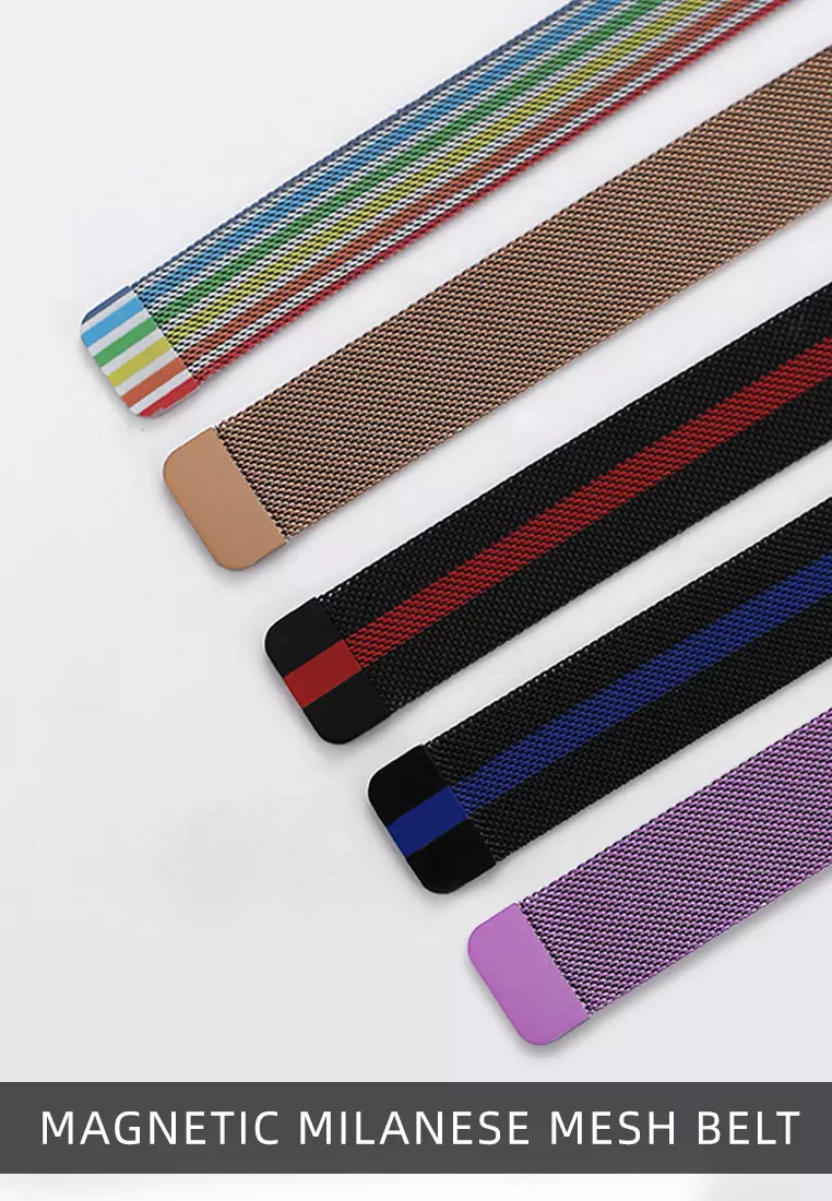 Tali Jam Mesh Strap Apple Watch Strap Jam Tangan Wanita/Pria 42/44/45mm iridescence