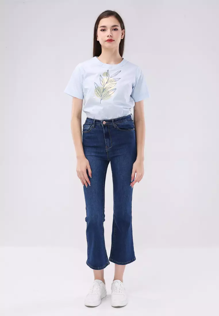 Denim Long Pants Flare Ladies