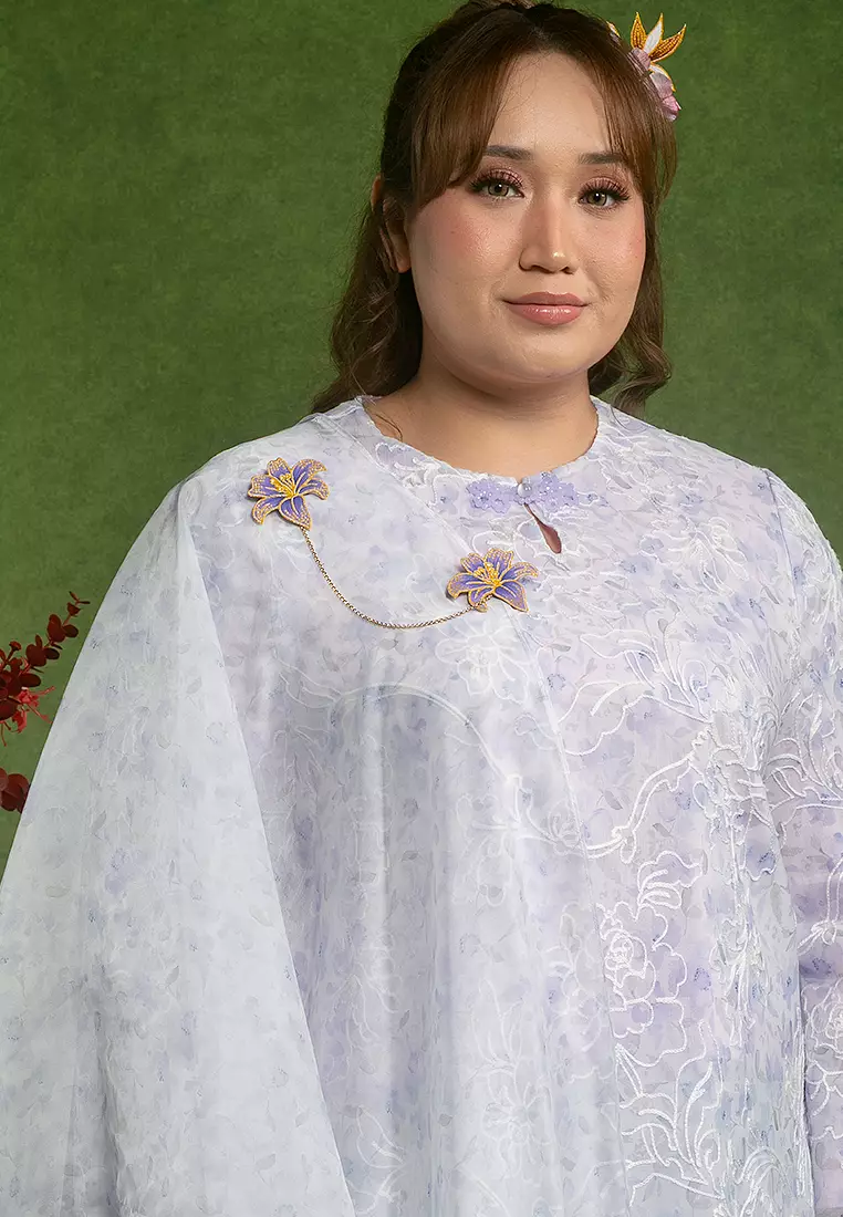 Aneesa Plus size Kurung with Shawl