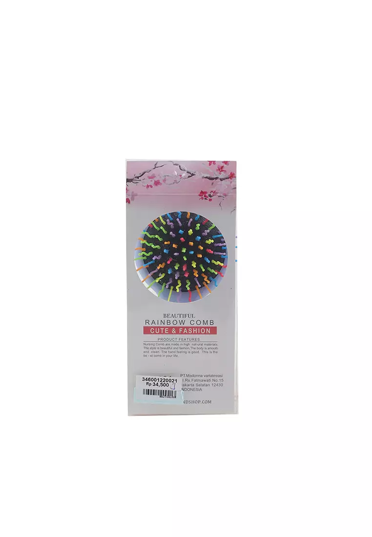 L.Blend Rainbow Hair Comb Pineapple Pattern Type J Light Blue